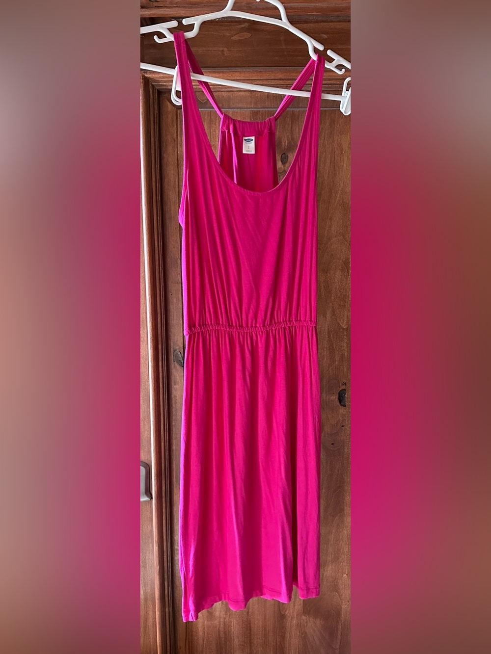 Old Navy Hot Pink Sleeveless Maxi Dress